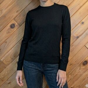 NAADAM Black Crew Neck Sweater Size Small